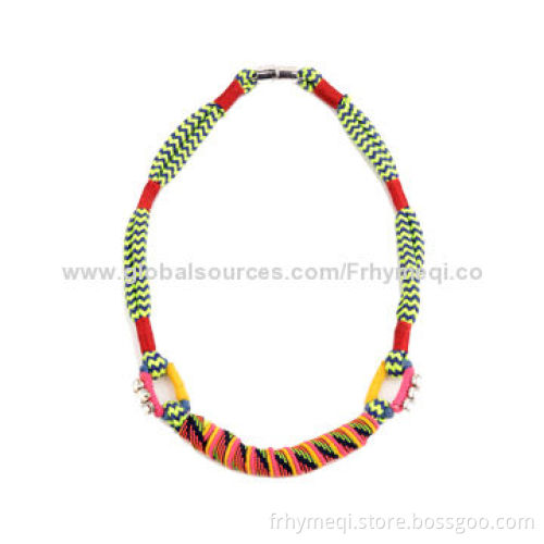 Fashionable braided rope necklace